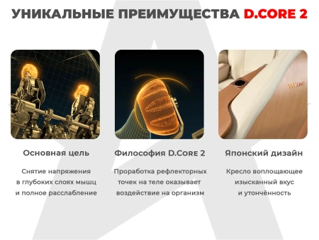 Ультра премиум массажное кресло D_Core 2 Крем Ультра премиум массажное кресло D_Core 2 Крем